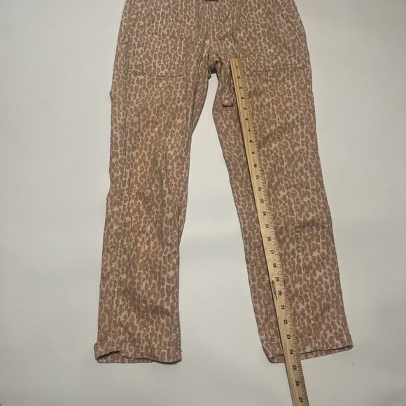 Anthropologie The Wanderer Leopard Print Utility Pants Size 27 Women's Beige - Picture 5 of 11